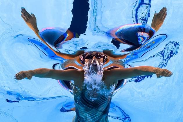 250728 Anna Elendt of Germany competes in women™s 100 meters breaststroke swimming semifinal during day 18 of the World Aquatics Championships on July 28, 2025 in Singapore Photo Joel Marklund BILDBYRAN kod JM JM0711 bbeng simning swimming svomming sim vm vm sim vm 2025 world aquatics championships 2025 dam  Copyright: JOELxMARKLUND BB250728JM123