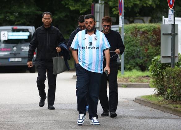 Football, Men, 3 Liga, Season 2025 2026, TSV 1860 Munich, Hasan Ismaik, Grünwalder Strasse 114 Here in the picture Hasan Ismaik, majority shareholder of TSV 1860 Munich, investor during a visit to the Grünwalder Strasse 114, office