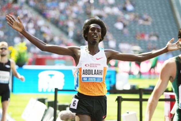 Athletics, Track Field, Athletics, world athletics meeting, ISTAF Berlin 2025 27 07 2025 Olympiastadion Berlin, Mile Men,Mohamed Abdilaahi Germany