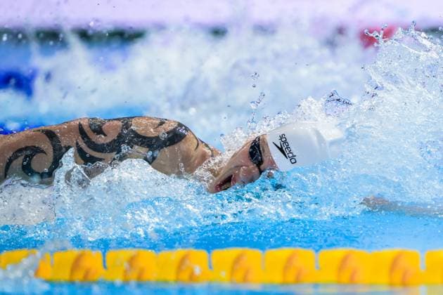 250730 Tomas Koski of Finland competes in men™s 100 meters freestyle swimming heats during day 20 of the World Aquatics Championships on July 30, 2025 in Singapore Photo Joel Marklund BILDBYRAN kod JM JM0713 bbeng simning swimming svomming sim vm vm sim vm 2025 world aquatics championships 2025 Sverige Sweden  Copyright: JOELxMARKLUND BB250730JM051