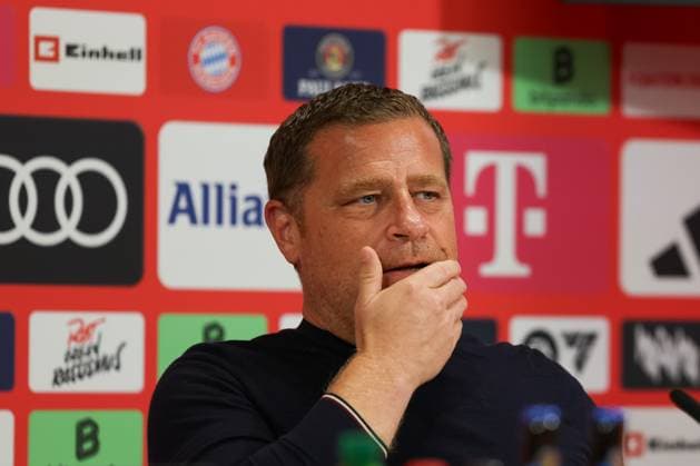 Max Eberl FC Bayern Muenchen, Chief Sports Officer , GER, Presentation Luis Diaz, FC Bayern Muenchen, Football, Press conference, Season 2025 2026, 31 07 2025, GER, Presentation Luis Diaz, FC Bayern Muenchen, Football, Press conference, Season 2025 2026, 31 07 2025 Muenchen Copyright: xEibner-Pressefoto JennixMaulx EP_JML