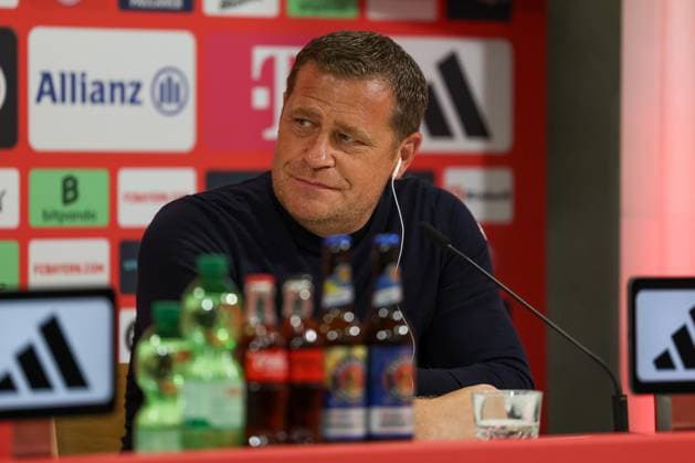 Max Eberl FC Bayern Muenchen, Chief Sports Officer , GER, Presentation Luis Diaz, FC Bayern Muenchen, Football, Press conference, Season 2025 2026, 31 07 2025, GER, Presentation Luis Diaz, FC Bayern Muenchen, Football, Press conference, Season 2025 2026, 31 07 2025 Muenchen Copyright: xEibner-Pressefoto JennixMaulx EP_JML