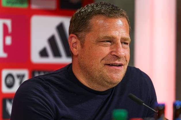 Max Eberl FC Bayern Muenchen, Chief Sports Officer , GER, Presentation Luis Diaz, FC Bayern Muenchen, Football, Press conference, Season 2025 2026, 31 07 2025, GER, Presentation Luis Diaz, FC Bayern Muenchen, Football, Press conference, Season 2025 2026, 31 07 2025 Muenchen Copyright: xEibner-Pressefoto JennixMaulx EP_JML