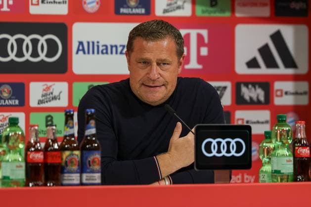 Max Eberl FC Bayern Muenchen, Chief Sports Officer , GER, Presentation Luis Diaz, FC Bayern Muenchen, Football, Press conference, Season 2025 2026, 31 07 2025, GER, Presentation Luis Diaz, FC Bayern Muenchen, Football, Press conference, Season 2025 2026, 31 07 2025 Muenchen Copyright: xEibner-Pressefoto JennixMaulx EP_JML