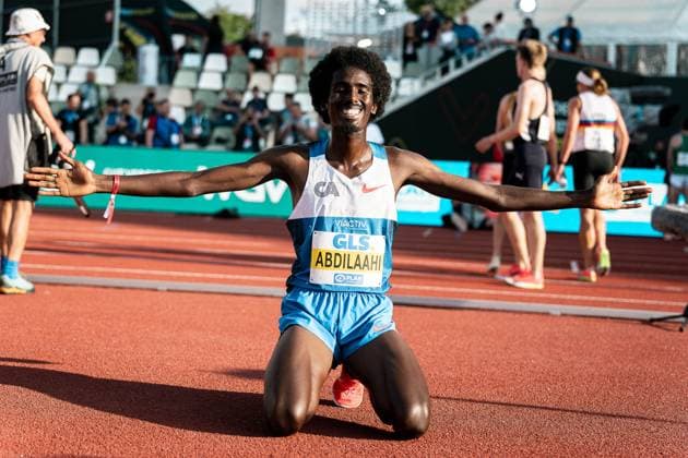 Mohamed Abdilaahi Cologne Athletics, 5000m Maenner , GER, Leichtathletik, Athletics, German Championship, The Finals, 01 08 2025, GER, Leichtathletik, Athletics, German Championship, The Finals, 01 08 2025 Dresden Copyright: xStefanxMayerx EP_SMR