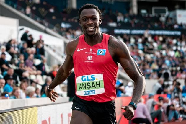 Owen Ansah Hamburger SV, 100m Men , GER, Athletics, Athletics, German Championships, The Finals, 02 08 2025, GER, Athletics, Athletics, German Championships, The Finals, 02 08 2025 Dresden Copyright: xStefanxMayerx EP_SMR