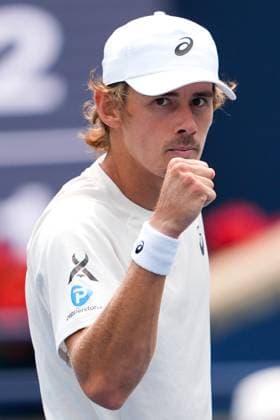 National Bank Open 2025 - Day 9 TORONTO, CANADA - AUGUST 3 : Alex de Minaur of Australia reacts while playing against Frances Tiafoe of the United States on day nine of the 2025 National Bank Open at Sobeys Stadium in Toronto, Ontario, Canada on August 3, 2025. Mert Alper Dervis Anadolu Ontario Canada. Editorial use only. Please get in touch for any other usage.  Copyright: x2025xAnadoluxMertxAlperxDervisx