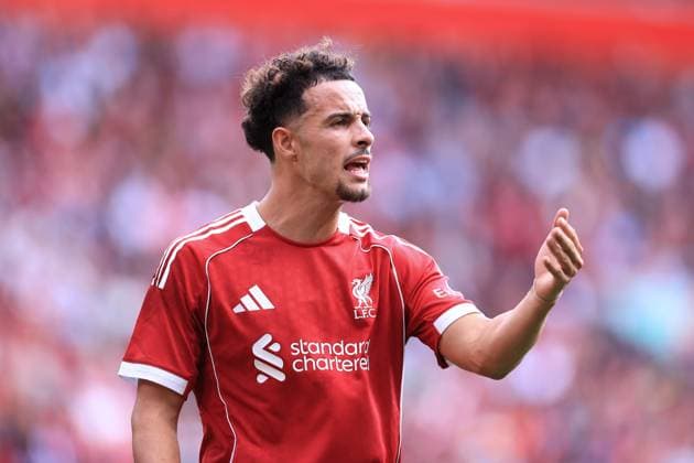 Fußball Vorsaison Freundschaftsspiel Liverpool v Athletic Bilbao 4. August 2025 Vorsaison Freundschaftsspiel Liverpool v Athletic Bilbao Curtis Jones von Liverpool Foto Simon Stacpoole Abseits Liverpool UK  Copyright: xSimonxStacpoolexOffside