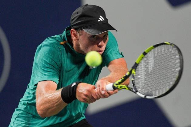 National Bank Open 2025 - Day 10 TORONTO, CANADA - AUGUST 4 : Alex Michelson of the United States in action against Karen Khachanov during the men’s singles quarterfinals on day ten of the 2025 National Bank Open at Sobeys Stadium in Toronto, Ontario, Canada on August 4, 2025. Mert Alper Dervis Anadolu Ontario Canada. Editorial use only. Please get in touch for any other usage.  Copyright: x2025xAnadoluxMertxAlperxDervisx