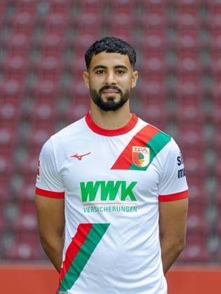 Elias Saad FC Augsburg 1907 1 BL, portrait date 2025 2026,