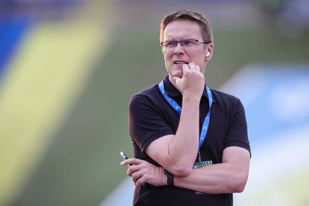 Football - Europa Conference League - Third qualifying round - PFC Levski - Sabah FK - 07.08.2025 Valdas Dambrauskas head coach of Sabah FK Sofia Bulgaria Copyright: xYulianxTodorovx