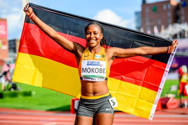 Judith Bilepo Mokobe Germany, USC Mainz, 200 Meter FIN, European Athletics U20 Championships, Athletics, 09 08 2025, FIN, European Athletics U20 Championships, Athletics, 09 08 2025, Tampere Copyright: xEibnerxPressefoto JanxPapenfussx EP_JPS
