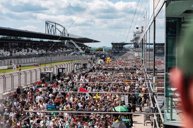 DTM, 9. + 10. Rennen Nürburgring 2025 - Foto: Gruppe C Photography: Gridwalk, Zuschauer, Fans Copyright: xGruppexCxPhotographyx