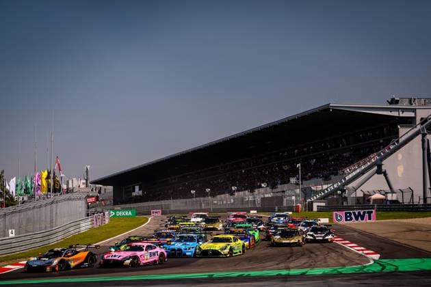 DTM, 9. + 10. Rennen Nürburgring 2025 - 25 McLaren 720S GT3 Evo, Dörr Motorsport: Ben Dörr; 22 Mercedes-AMG GT3, Mercedes-AMG Team Landgraf: Lucas Auer Copyright: xGruppexCxPhotographyx