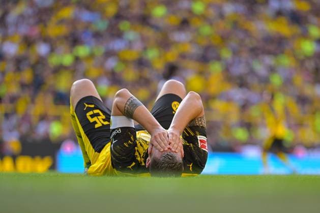 10 08 2025, Football, Season 2025 2026, Season opening Borussia Dortmund, Borussia Dortmund Juventus Turin, Niklas Süle Borussia Dortmund is on the ground and in pain, xRHR PHOTO TKx Copyright: RHR-FOTOx RHR-FOTO TK