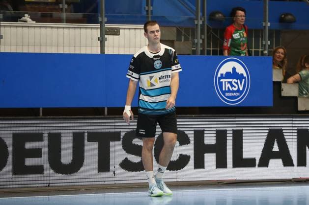 15 08 2025, xgox, Handball, Wartburg Cup, ThSV Eisenach Skanderborg Handbold emspor v l Max Beneke Eisenach Eisenach