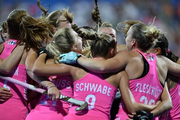 Euro Hockey, women, Danas Belgium, semi-final 15 08 2025, final, danas reach the em finale Mönchengladbach North Rhine-Westphalia Germany after shootout Z09_6244