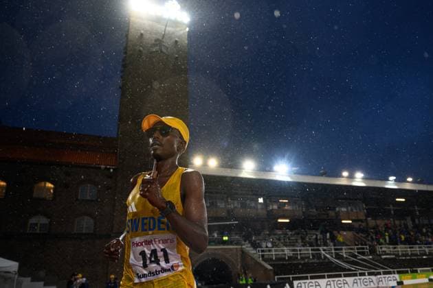 250822 Suldan Hassan of Sweden competes in mens 10 000 meter during day 1 of the athletics gala Finnkampen on August 22, 2025 in Stockholm Photo Emma Wallskog BILDBYRAN COP 320 EW0563 friidrott athletics friidrett finnkampen day 1 bbeng  Copyright: EMMAxWALLSKOG BB250822EW093