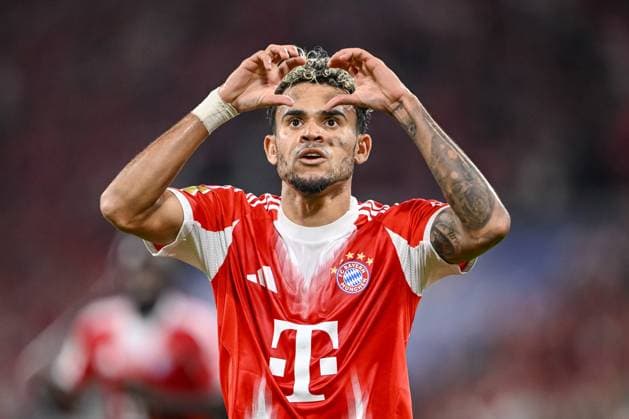 Luis Diaz Bayern Muenchen goal celebration, cheers after scoring his team s 2 0 goal during the Bundesliga match between FC Bayern München and RB Leipzig, Allianz Arena on August 22, 2025 in Munich, Germany Photo by Harry Langer DeFodi Images Luis Diaz Bayern Muenchen celebrates after scoring his team s second goal during the Bundesliga match between FC Bayern München and RB Leipzig at Allianz Arena on August 22, 2025 in München, Germany Photo by Harry Langer DeFodi Images DFL regulations prohibit any use of photographs as image sequences and or quasi video Photo by Harry Langer DeFodi Images DFL regulations prohibit any use of photographs as image sequences and or quasi video