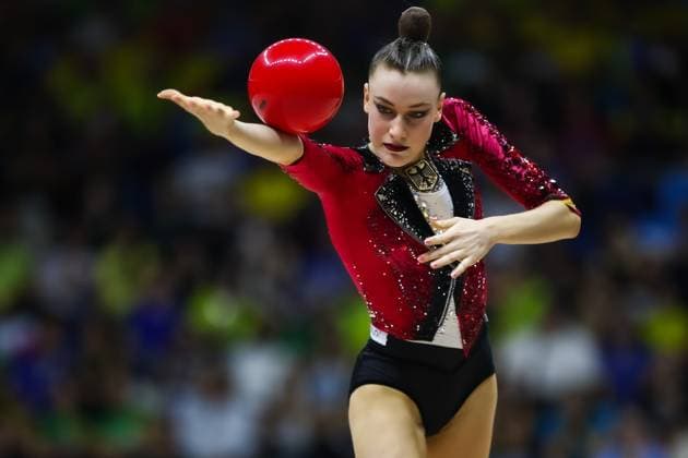 41st FIG Rhythmic Gymnastics World Championships 22 08 2025 Darja Varfolomeev Germany at All Around finals 41st FIG Rhythmic Gymnastics World Championships at 22 08 2025 in the Parque Olimpico Carioca 1 in Rio de Janeiro Brazil Copyright: xBEAUTIFULxSPORTS U.xFassbenderx