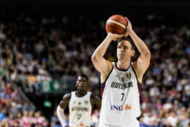 Test match Germany Spain 23 08 2025 Johannes Voigtmann Germany, 7 at the free throw line Test match Germany Spain, Cologne, Lanxessarena on 23 08 2025 Copyright: xBEAUTIFULxSPORTS Wunderlx
