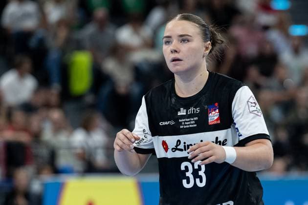 Elin Rosa Magnusdottir HSG Blomberg Lippe, 33 GER, HSG Blomberg Lippe vs Thueringer HC, Handball, HBF Supercup 2025, Final, 23 08 2025 GER, HSG Blomberg Lippe vs Thueringer HC, Handball, HBF Supercup 2025, Final, 23 08 2025 Muenchen Copyright: xEibner-Pressefoto HeikexFeinerx EP_HFR