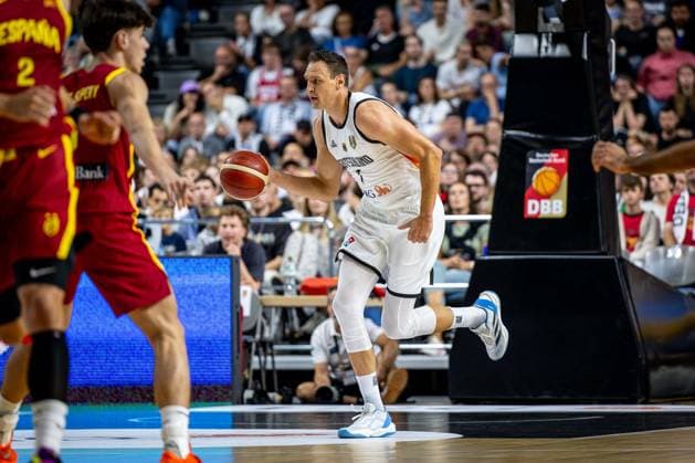 Basketball Cologne 23 08 2025 Test match Friendly match DBB International match Men Men Germany GER Spain ESP Johannes Voigtmann Germany, No 07
