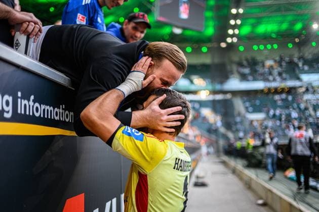 Soccer I Men I Season 2025 2026 I Bundesliga I 1 Matchday I Borussia Mönchengladbach Hamburger SV I 24 08 2025 Daniel Heuer Fernandes 1, Hamburger SV Mönchengladbach BORUSSIA PARK Nordrhein Westfalen Germany Copyright: xLobecax xHenningxRohlfsx