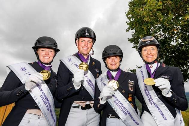 CROZET FRA FEI Dressage European Championship 2025, CROZET FRA FEI Dressage European Championship 2025 Team Deutschland, Team Germany HEMMER Katharina (GER), WERTH Isabell (GER), WANDRES Frederic (GER), KLIMKE Ingrid (GER) Grand Prix de Dressage Team Competition Crozet, Jiva Hill Stables August 28, 2025