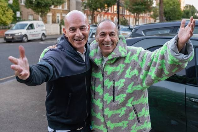 September 17, 2022, London, United Kingdom: Brothers Clive and Grant Black just before the final performance of their show Rehab the musical . Rehab The Musical, a pop-tactic, rock-bottom-to-redemption journey of the soul starring Keith Allen played at The Playground Theatre in London September the 1st to the 17th...Clive Black for Blacklist Entertainment presents Rehab the musical & the team includes: Book by Elliot Davis, music & lyrics by Grant Black & Murray Lachlan Young, Director & choreographer - Gary Lloyd, Co- Producer Don Black.The New Musical attracted some high profile visitors to watch and support the show including Damien Hirst, Barry Humphries and Tim Rice. Copyright: xBonniexBritainx
