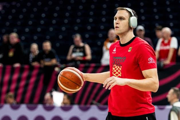 FIBA EuroBasket 2025 Lithuania Germany 30 08 2025 Johannes Voigtmann Germany, 7 in Warm Up FIBA EuroBasket 2025 Lithuania Germany, Tampere, Nokia Arena on 30 08 2025 Copyright: xBEAUTIFULxSPORTS Wunderlx