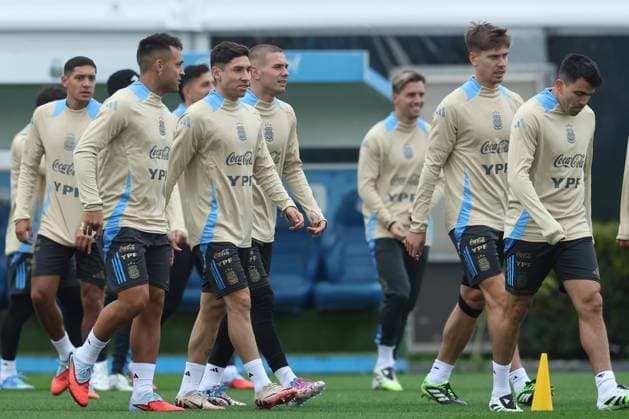 Argentina™s players take part in a training session in Ezeiza, Buenos Aires Province, on September 2, 2025, ahead of the FIFA World Cup 2026 qualifier football matches against Venezuela EZEIZA ARGENTINA Copyright: xALEJANDROxPAGNIx
