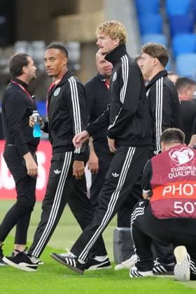 Jamie Leweling Germany Germany, 7 , Nick Woltemade Germany Germany, 11 , Angelo Stiller Germany Germany, 16 Bratislava 04 09 2025 Slovakia vs Germany, Nadodny Stadion, World Cup Qualification, Matchday 1