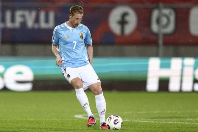 Belgium s Kevin De Bruyne pictured during a soccer game between Belgian national soccer team Red Devils and Liechtenstein, in Vaduz, on Thursday 04 September 2025, the third (out of 8) qualification game for the World Cup 2026. BRUNOxFAHY  x133302589x