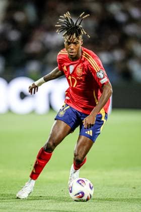 Football - World Cup Qualifiers - Group Stage - Group E - Bulgaria - Spain - 04.09.2025 Nico Williams of Spain in action during World Cup Qualifiers group stage match between Bulgaria and Spain Bulgaria Copyright: xYulianxTodorovx