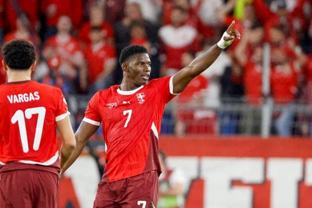 Breel Embolo Switzerland, 07 , Switzerland, FIFA, World Cup Qualification Europe, Group B , Switzerland vs Kosovo, 05 09 2025, Sankt Jakob Park, Basel, Switzerland Basel Sankt Jakob Park Canton Basel City Switzerland Copyright: xGrantxHubbsx
