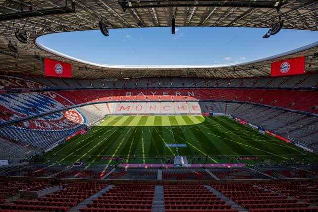 The still empty Allianz Arena, Interior, Totale FC Bayern Muenchen Frauen vs Bayer 04 Leverkusen, Football, Google Pixel Frauen Bundesliga, 1 Spieltag, Saison 2025 2026, 06 09 2025 DFL DFB REGULATIONS PROHIBIT ANY USE OF PHOTOGRAPHS as IMAGE SEQUENCES and or QUASI VIDEO FC Bayern Muenchen Frauen vs Bayer 04 Leverkusen, Football, Google Pixel Frauen Bundesliga, 1 Spieltag, Saison 2025 2026, 06 09 2025 Muenchen Copyright: xEibner-Pressefoto HeikexFeinerx EP_HFR
