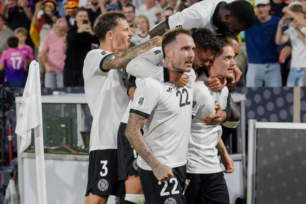 Florian Wirtz Germany 17 celebrates after scoring the goal for 3 1 with the team 07 09 2025 Soccer World Cup Qualification Germany vs Northern Ireland, Rheinenergiestadion, Cologne, Copyright: xpepphotox xHorstxMauelshagenx pep00321, pep_20250907_hm_121167
