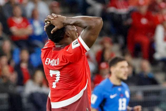 Breel Embolo Switzerland, 07 , Switzerland, FIFA, World Cup Qualification Europe, Group B , Switzerland vs Slovenia, 08 09 2025, Sankt Jakob Park, Basel, Switzerland Basel Sankt Jakob Park Canton Basel City Switzerland Copyright: xGrantxHubbsx
