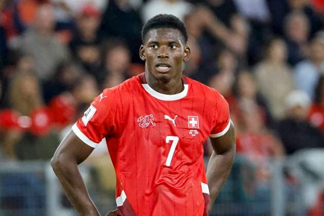 Breel Embolo Switzerland, 07 , Switzerland, FIFA, World Cup Qualification Europe, Group B , Switzerland vs Slovenia, 08 09 2025, Sankt Jakob Park, Basel, Switzerland Basel Sankt Jakob Park Canton Basel City Switzerland Copyright: xGrantxHubbsx