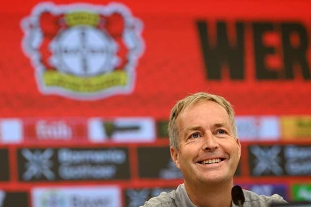 10 09 2025, xophax, Soccer 1 Bundesliga Bayer 04 Leverkusen Season 2025 2026 Bayer 04 Leverkusen presents new coach Press conference Kasper Hjulmand Leverkusen