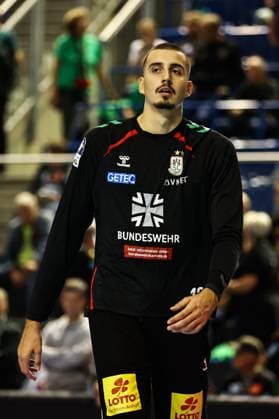 Goalkeeper Matej Mandic SC Magdeburg,12 Handball Machineseeker Champions League Season 2025 2026 SC Magdeburg vs Paris Saint Germain at the GETEC Arena in Magdeburg Handball,Germany,10 09 2025