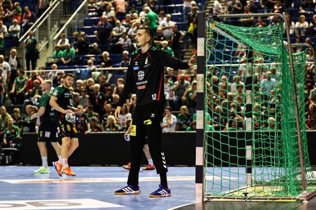 Goalkeeper Matej Mandic SC Magdeburg,12 Handball Machineseeker Champions League Season 2025 2026 SC Magdeburg vs Paris Saint Germain at the GETEC Arena in Magdeburg Handball,Germany,10 09 2025