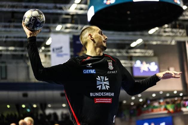 Goalkeeper Matej Mandic SC Magdeburg,12 Handball Machineseeker Champions League Season 2025 2026 SC Magdeburg vs Paris Saint Germain at the GETEC Arena in Magdeburg Handball,Germany,10 09 2025