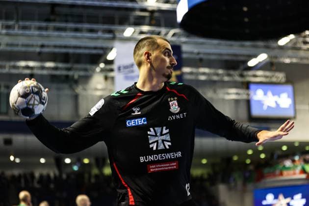 Goalkeeper Matej Mandic SC Magdeburg,12 Handball Machineseeker Champions League Season 2025 2026 SC Magdeburg vs Paris Saint Germain at the GETEC Arena in Magdeburg Handball,Germany,10 09 2025