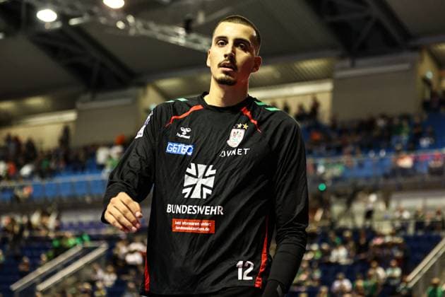 Goalkeeper Matej Mandic SC Magdeburg,12 Handball Machineseeker Champions League Season 2025 2026 SC Magdeburg vs Paris Saint Germain at the GETEC Arena in Magdeburg Handball,Germany,10 09 2025