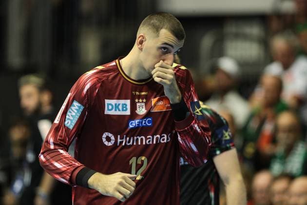 Goalkeeper Matej Mandic SC Magdeburg,12 Handball Machineseeker Champions League Season 2025 2026 SC Magdeburg vs Paris Saint Germain at the GETEC Arena in Magdeburg single picture,action,handball,Germany,10 09 2025