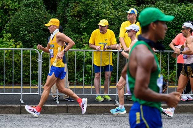 250913 Perseus Karlström of Sweden competes in men s 35 kilometers race walk during day 1 of the 2025 World Athletics Championships on September 13, 2025 in Tokyo Photo Joel Marklund BILDBYRAN kod JM JM0729 bbeng friidrott athletics friidrett 2025 world athletics championships world athletics championships tokyo 25 friidrotts vm friidretts vm vm sverige  Copyright: JOELxMARKLUND BB250913JM006