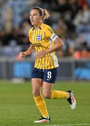 Manchester, England, 12th September 2025. Maisie Symonds of Brighton and Hove Albion during the Manchester City Women vs Brighton Women Barclay s Women s Super League match at the Academy Stadium, Manchester. Picture credit should read: Cody Froggatt Sportimage EDITORIAL USE ONLY. No use with unauthorised audio, video, data, fixture lists, club league logos or live services. Online in-match use limited to 120 images, no video emulation. No use in betting, games or single club league player publications. SPI_075_CF_MANCHESTER_CITY_WOMEN_V_BRIGHTON_WOMEN SPI-4128-0075