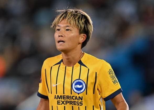 Manchester, England, 12th September 2025. Moeka Minami of Brighton and Hove Albion during the Manchester City Women vs Brighton Women Barclay s Women s Super League match at the Academy Stadium, Manchester. Picture credit should read: Cody Froggatt Sportimage EDITORIAL USE ONLY. No use with unauthorised audio, video, data, fixture lists, club league logos or live services. Online in-match use limited to 120 images, no video emulation. No use in betting, games or single club league player publications. SPI_079_CF_MANCHESTER_CITY_WOMEN_V_BRIGHTON_WOMEN SPI-4128-0079